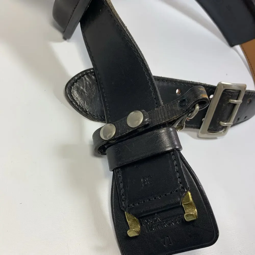 Triple K Mixson 71 Leather Duty Belt Size 36 Black w/ Accessories